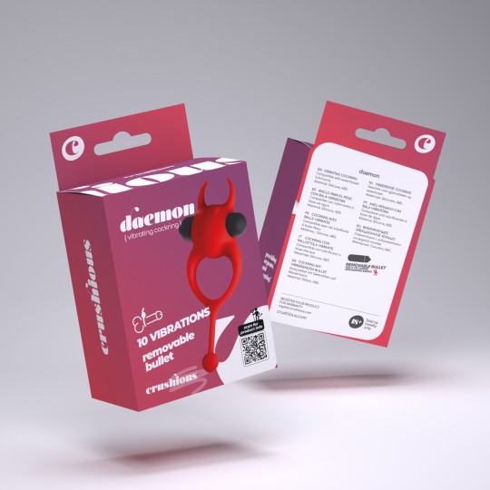 CRUSHIOUS DAEMON VIBRATING COCKRING RED