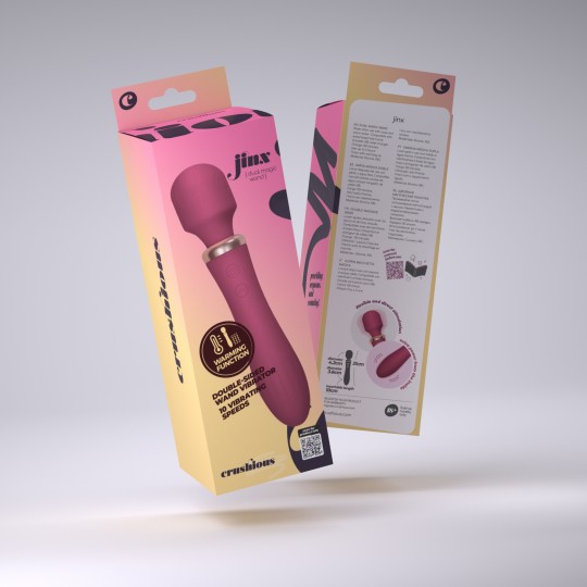 CRUSHIOUS DUAL MASSAGE WAND JINX RED WINE