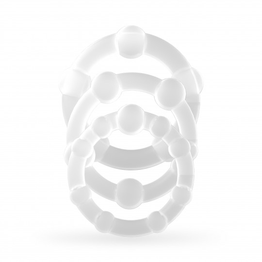 НАБОР ТРОЙНЫХ БУСИН-КОЛЕЦ ПРОЗРАЧНЫЙ CRUSHIOUS