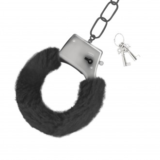 LOVE CUFFS FURRY HANDCUFFS CRUSHIOUS BLACK