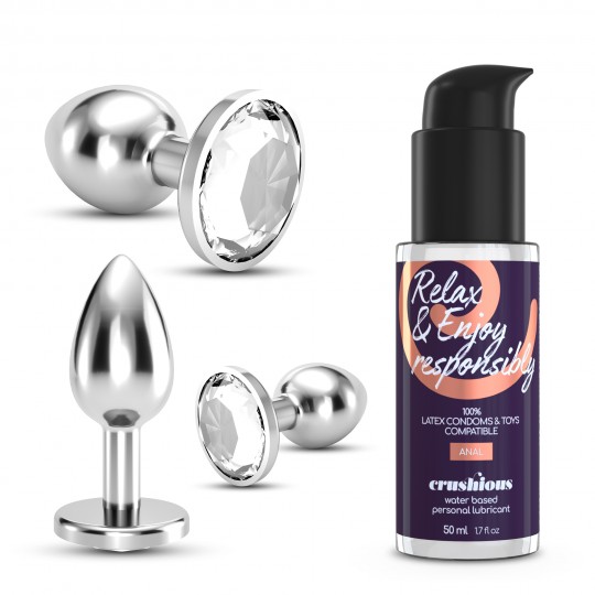 АНАЛЬНЫЙ ЛУБРИКАНТ CRUSHIOUS WET TRAIN LUBRICANT + BIJOU TRIO CLEAR С БЕСПЛАТНЫМИ ИНДИВИДУАЛЬНЫМИ ПАКЕТИКАМИ