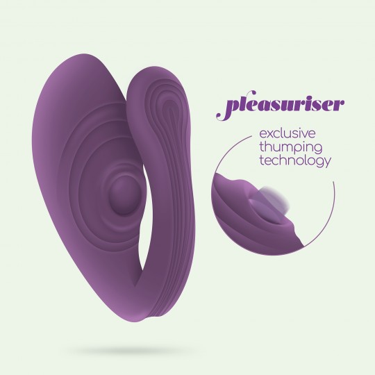 ПЕРЕЗАРЯЖАЕМЫЙ ВИБРАТОР PLEASURISER С ДИСТАНЦИОННЫМ УПРАВЛЕНИЕМ И БЕСПЛАТНЫМ ЛУБРИКАНТОМ НА ВОДНОЙ ОСНОВЕ CRUSHIOUS