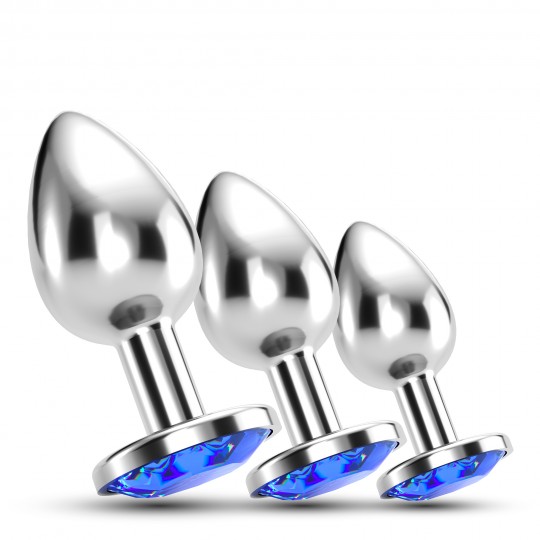 CRUSHIOUS BIJOU ANAL TRAIN TRIO BLUE С БЕСПЛАТНЫМИ ИНДИВИДУАЛЬНЫМИ ПАКЕТИКАМИ