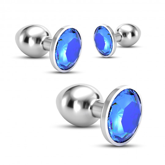 CRUSHIOUS BIJOU ANAL TRAIN TRIO BLUE С БЕСПЛАТНЫМИ ИНДИВИДУАЛЬНЫМИ ПАКЕТИКАМИ