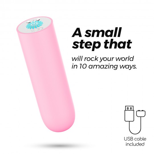 ВИБРОПУЛЯ QUACKERS USB RECHARGEABLE VIBRATING BULLET PINK CRUSHIOUS