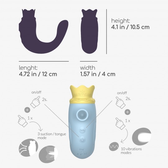 ТРОЙНОЙ СТИМУЛЯТОР CRUSHIOUS HIRI СИНИЙ