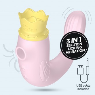 STIMOLATORE TRIPLO HIRI CRUSHIOUS ROSA