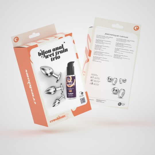 АНАЛЬНЫЙ ЛУБРИКАНТ CRUSHIOUS WET TRAIN LUBRICANT + BIJOU TRIO CLEAR С БЕСПЛАТНЫМИ ИНДИВИДУАЛЬНЫМИ ПАКЕТИКАМИ