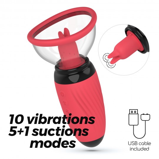 ПЕРЕЗАРЯЖАЕМЫЙ СТИМУЛЯТОР ВУЛЬВЫ CRUSHIOUS SCARLET PUMP