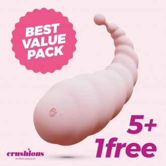 5 + 1 GRÁTIS COCOON OVO VIBRATÓRIO RECARREGÁVEL COM COMANDO À DISTÂNCIA CRUSHIOUS ROSA