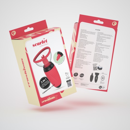 ПЕРЕЗАРЯЖАЕМЫЙ СТИМУЛЯТОР ВУЛЬВЫ CRUSHIOUS SCARLET PUMP