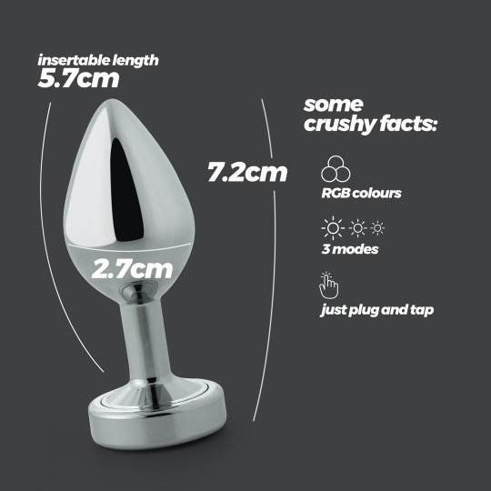 АНАЛЬНАЯ ПРОБКА СО СВЕТОДИОДАМИ CRUSHIOUS BOREALIS МАЛЕНЬКАЯ