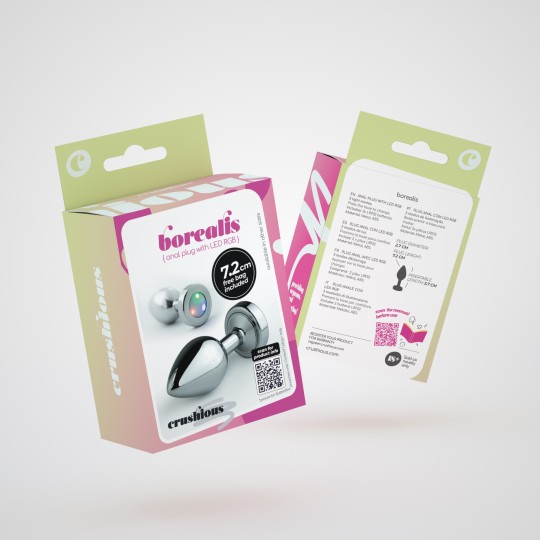 АНАЛЬНАЯ ПРОБКА СО СВЕТОДИОДАМИ CRUSHIOUS BOREALIS МАЛЕНЬКАЯ