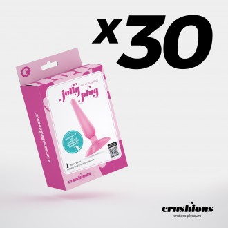 30 PACK OF CRUSHIOUS JOLLY PLUG ANAL PLUG PINK