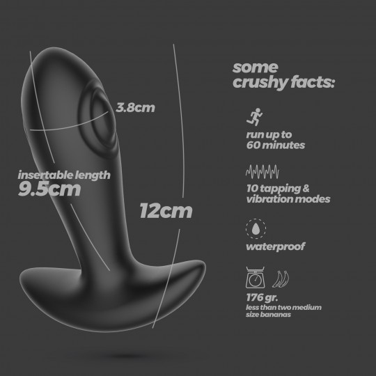 OCTO PLUG ANALE CON COLPETTI E TELECOMANDO CRUSHIOUS