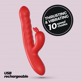 CRUSHIOUS LAPIN THRUSTING RABBIT VIBRATOR RED