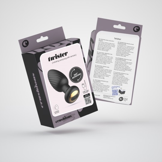 CRUSHIOUS TWISTER ROTATING ANAL PLUG WITH REMOTE CONTROL