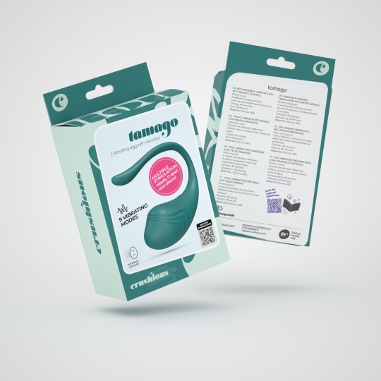 ПЕРЕЗАРЯЖАЕМОЕ ВИБРОЯЙЦО CRUSHIOUS TAMAGO С ПУЛЬТОМ ДИСТАНЦИОННОГО УПРАВЛЕНИЯ ИЗУМРУДНОГО ЦВЕТА