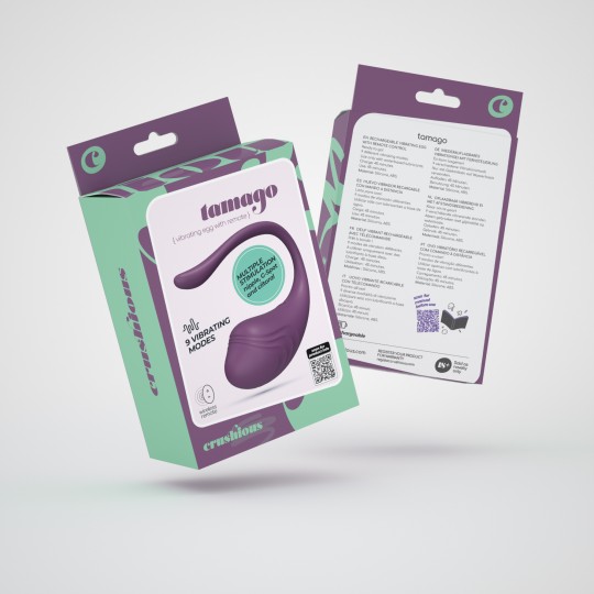 ПЕРЕЗАРЯЖАЕМОЕ ВИБРОЯЙЦО CRUSHIOUS TAMAGO С ПУЛЬТОМ ДИСТАНЦИОННОГО УПРАВЛЕНИЯ ФИОЛЕТОВЫЙ